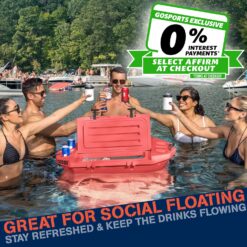 GoSports CUDDY Floating Cooler and Dry Storage Vessel for Land & Water – 40QT– Coral