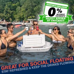 GoSports CUDDY Floating Cooler and Dry Storage Vessel for Land & Water – 40QT– White