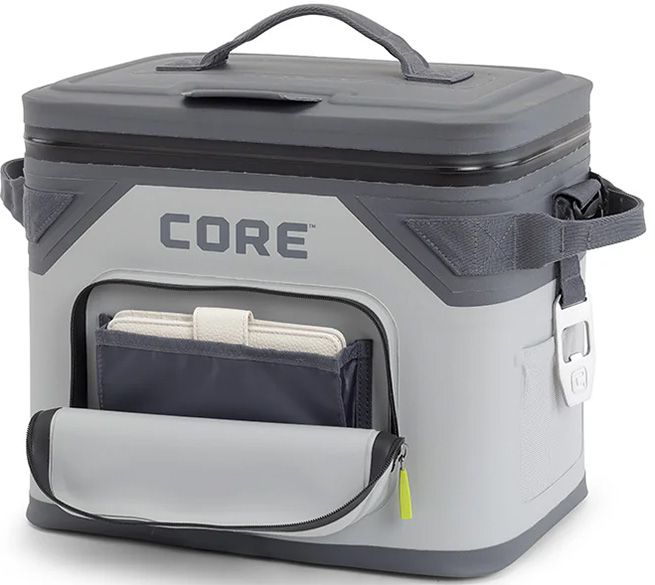 CORE CLIMAKEEP Magnetic 18-Can Soft Cooler - Grey