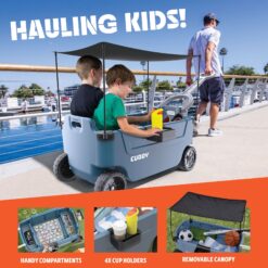 GoSports 40 qt. Cuddy Gear Hauling Wagon Cooler - Stone Blue