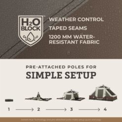 CORE 6 Person Instant Pyramid Tent - Tan