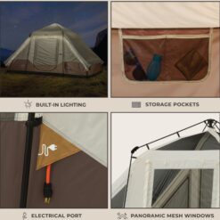 CORE 6 Person Instant Pyramid Tent - Tan