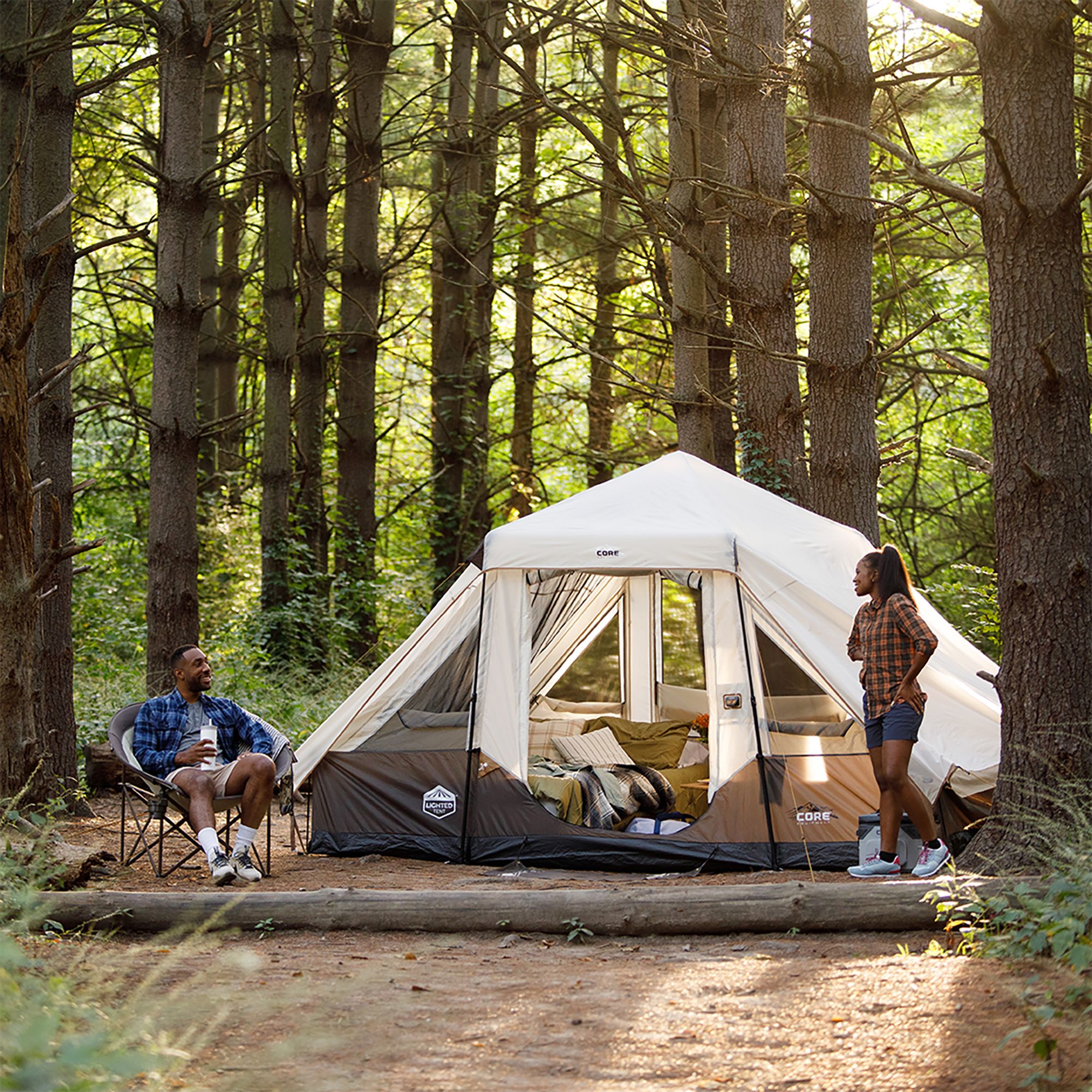 CORE 6 Person Instant Pyramid Tent - Tan