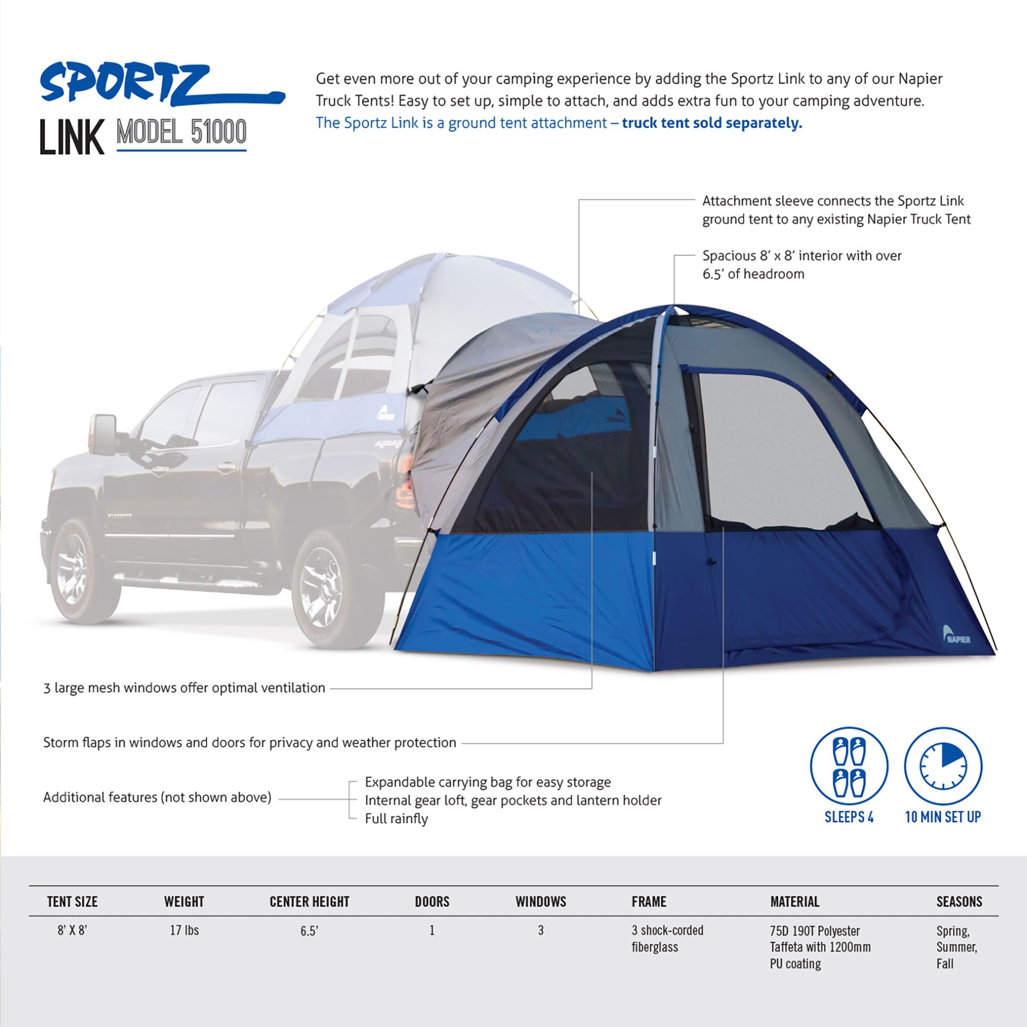 Napier Sportz Link - Blue/Grey