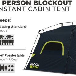 Core Equipment Instant Blockout Cabin 9 Person Tent