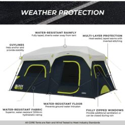Core Equipment Instant Blockout Cabin 9 Person Tent