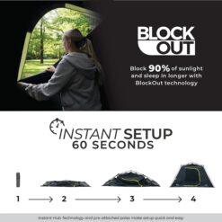 Core Equipment Instant Blockout Cabin 6 Person Tent