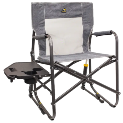GCI Freestyle Rocker with Side Table, Heathered Pewter