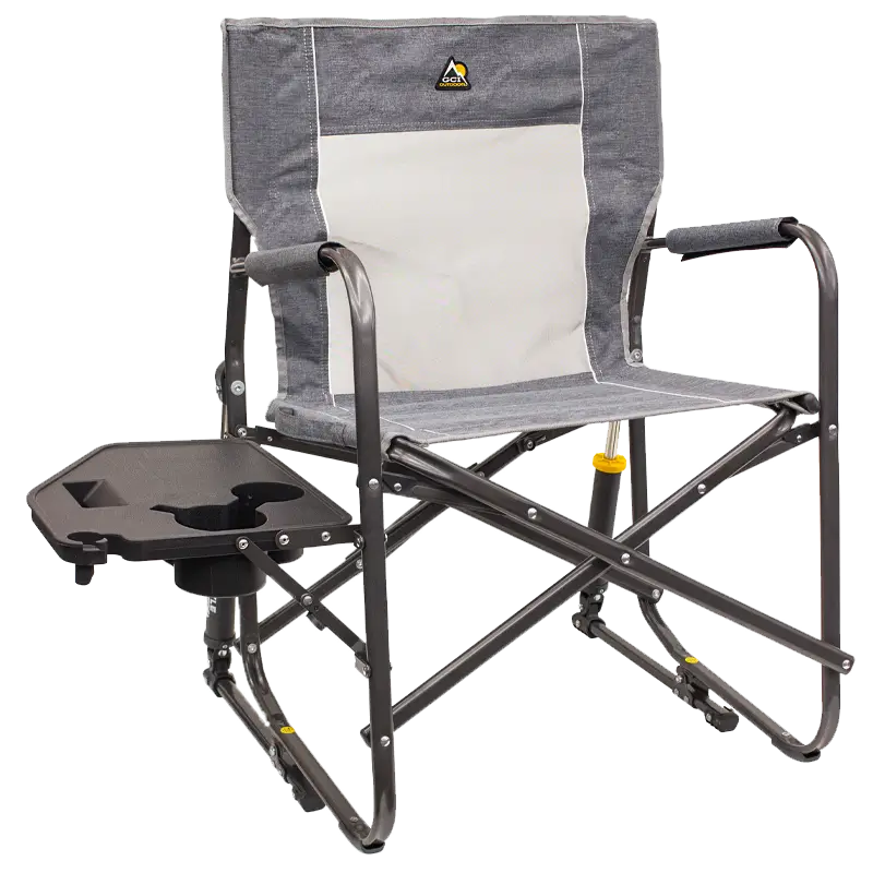 GCI Freestyle Rocker with Side Table, Heathered Pewter