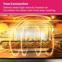 VAL CUCINA Limited Edition Happy Pink Infrared Heating Air Fryer Toaster Oven, Extra Large Countertop Convection Oven