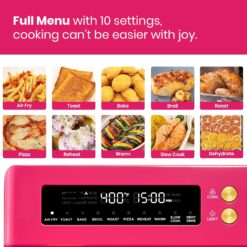 VAL CUCINA Limited Edition Happy Pink Infrared Heating Air Fryer Toaster Oven, Extra Large Countertop Convection Oven