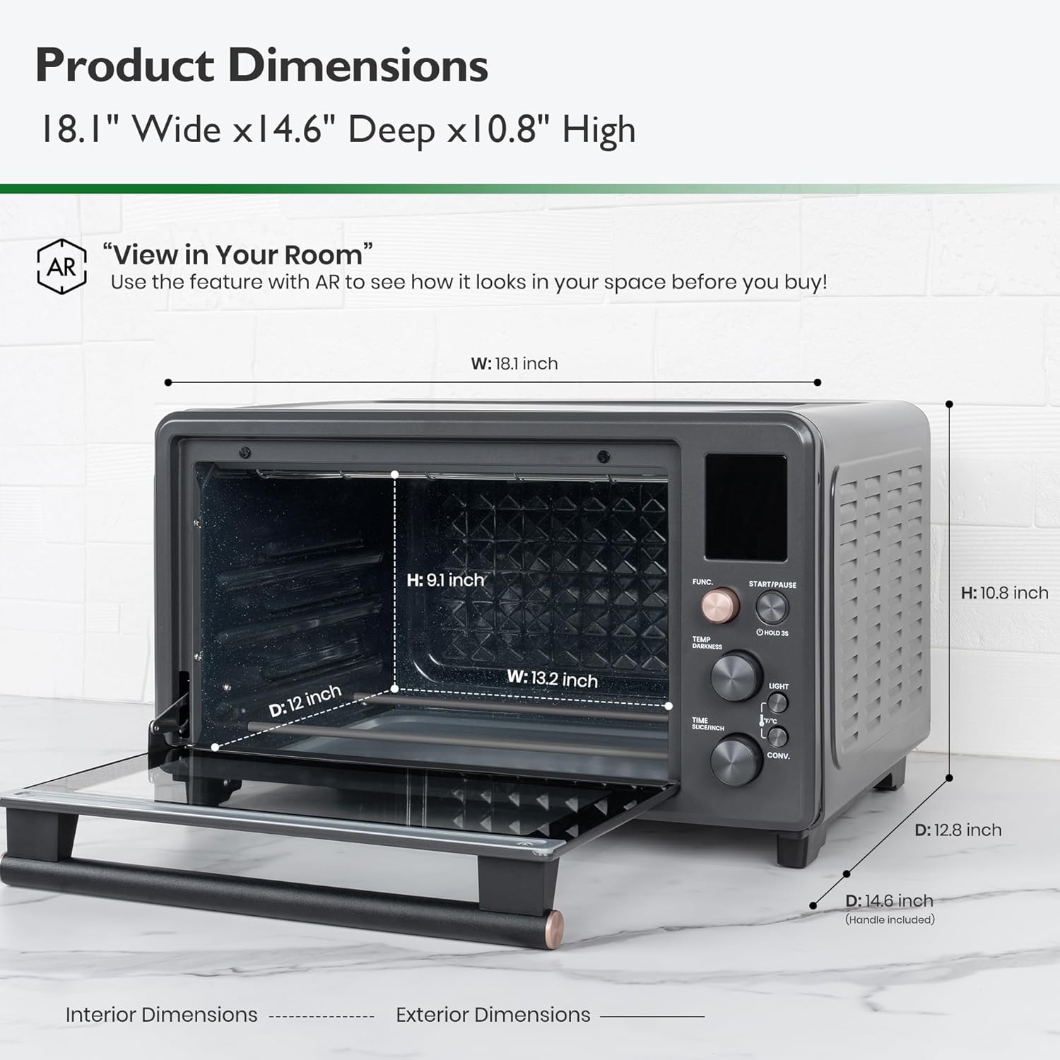 VAL CUCINA Infrared Heating Air Fryer Toaster Oven Combo
