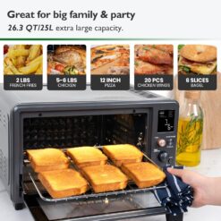 VAL CUCINA Infrared Heating Air Fryer Toaster Oven Combo