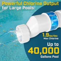 XtremepowerUS Salt Cell up to 40,000 Gallons Salt Generator Chlorinator Pools Temp. Sensor Compatible with Hayward W3AQR3, BLH20-AY, Cleaning Stand