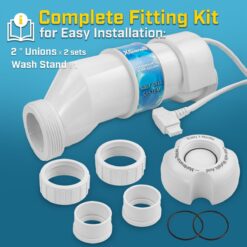 XtremepowerUS Salt Cell up to 40,000 Gallons Salt Generator Chlorinator Pools Temp. Sensor Compatible with Hayward W3AQR3, BLH20-AY, Cleaning Stand