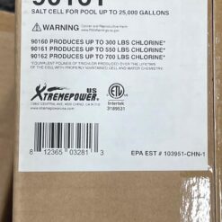 XtremepowerUS Chlorination Salt Cell Plate In-Ground Swimming Pool Up to 25,000 Gallons Compatible with Hayward W3AQR9 Temp. Sensor w/Cleaning Stand
