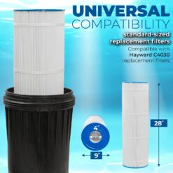 XtremepowerUS 175 sq/ft Swimming Pool Cartridge Filter In-Ground Pool/Spa Pool Filter for Pool Up to 35,000 Gallons
