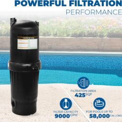 XtremepowerUS 175 sq/ft Swimming Pool Cartridge Filter In-Ground Pool/Spa Pool Filter for Pool Up to 35,000 Gallons