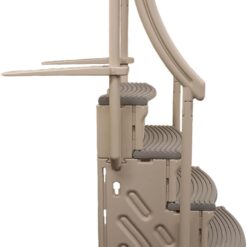 Confer Plastics Curve CCX-AG Drop in Above Ground Pool Step with Grey Treads - Base Step