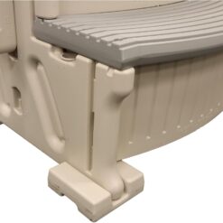 Confer Plastics Curve CCX-AG Drop in Above Ground Pool Step with Grey Treads - Base Step