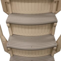 Confer Plastics Curve CCX-AG Drop in Above Ground Pool Step with Grey Treads - Base Step