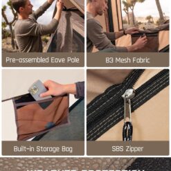 FanttikOutdoor Alpha C4 Ultra Camping Tent 4 Person Pop Up Instant Cabin
