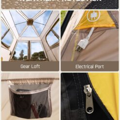 FanttikOutdoor Zeta C8 Air/C10 Air Camping Tent, Lightweight 10 Person Instant Cabin Tent