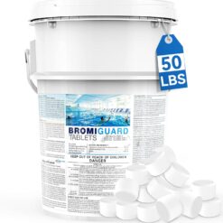Bromine Tablets for SPA Hot Tub 1lb 50LB Tabs Brominating Tablets Booster Eliminates Bacteria Algae Soft Water Feel No Chlorine Odor Chemical Sanitizer (50 LB)