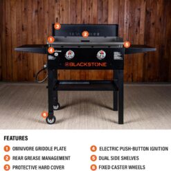 Blackstone Omnivore Outdoor Flat Top Gas Griddle w/Hard Cover, 28”