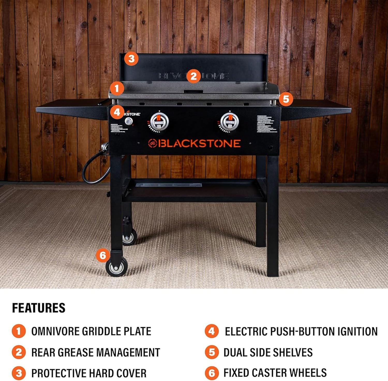 Blackstone Omnivore Outdoor Flat Top Gas Griddle w/Hard Cover, 28”