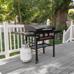 Blackstone 28 Inch Griddle 2080 Original 3-Burner XL Griddle with Hood and Side Shelves Outdoor Flat Top Grill