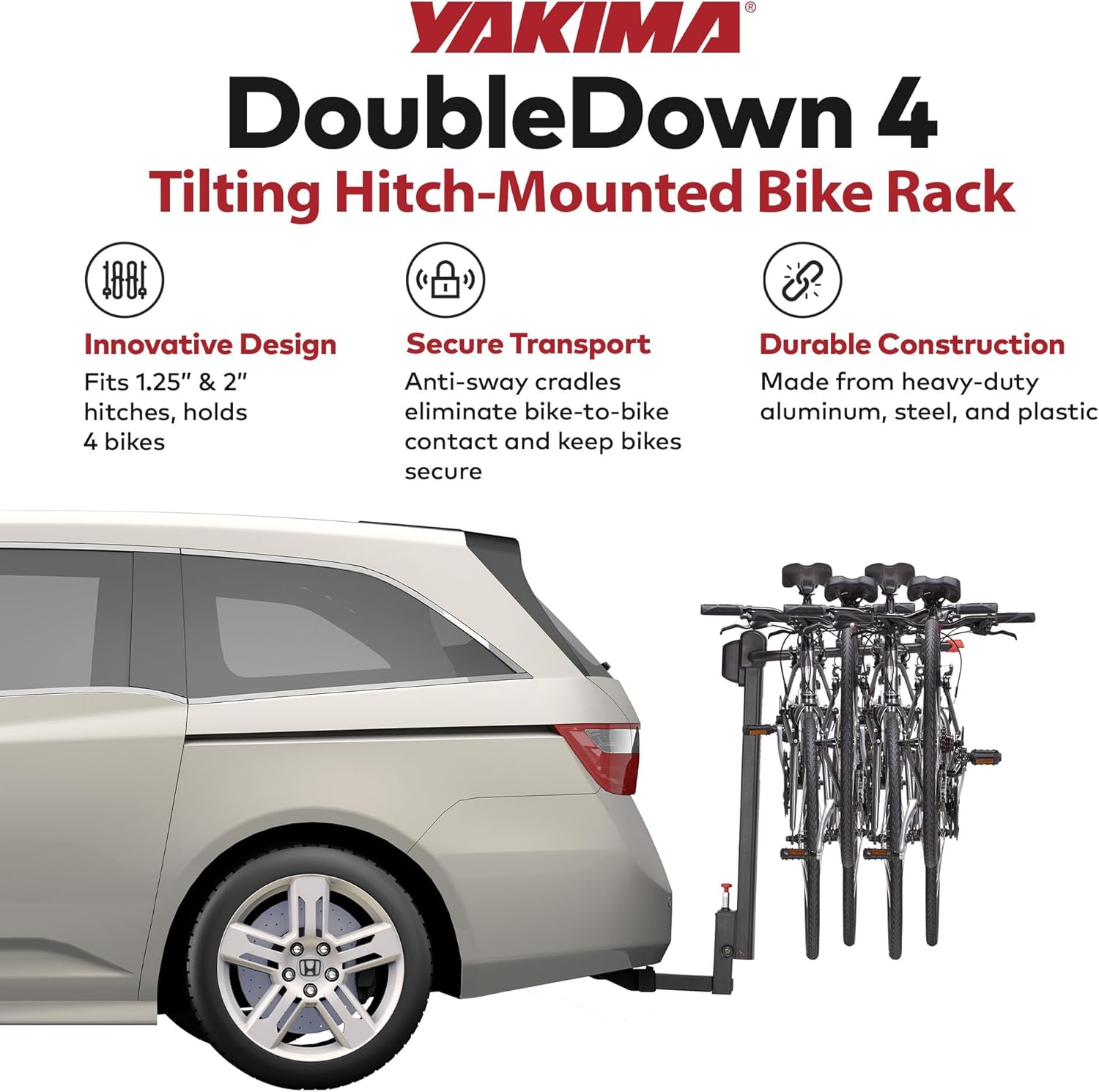 YAKIMA DoubleDown 4 - Tilting Hitch-Mounted Bike Rack