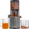 Omega Juicer Easy Clean Slow Masticating Cold Press Vegetable and Fruit Juice Extractor Effortless Series, Gray