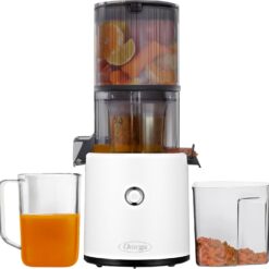 Omega Juicer Easy Clean Slow Masticating Cold Press Vegetable and Fruit Juice Extractor Effortless Series, White