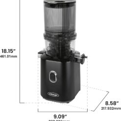 Omega Cold Press Juicer Time Saving Series Slow Masticating, Black