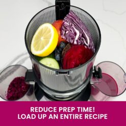 Omega Cold Press Juicer Time Saving Series Slow Masticating, Black