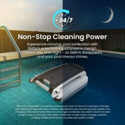 Betta SE Solar-Powered Robotic Automatic Pool Skimmer Cleaner with Carrying and Storage Bag (White)