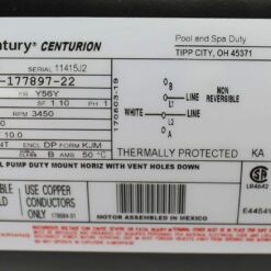 Century Electric B855 2-Horsepower 56Y-Frame Up-Rated Square Flange Replacement Motor (Formerly A.O. Smith)
