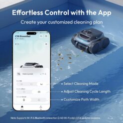Bubot 700 C10 Pool Cleaner Robot, Cordless Pool Vacuum w/Superior Suction, Triple Motors, Space Grey
