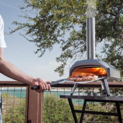 Ooni Karu 12 Multi-Fuel Outdoor Pizza Oven – 12 Inch Pizzas in 60 Seconds - Portable Wood and Gas Fired Pizza Oven with Pizza Stone, Dual Fuel Ooni Pizza Oven