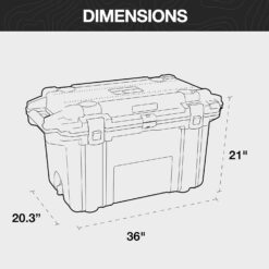 Pelican 70 Quart Elite Cooler, White/Gray