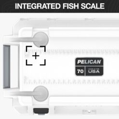 Pelican 70 Quart Elite Cooler, White/Gray