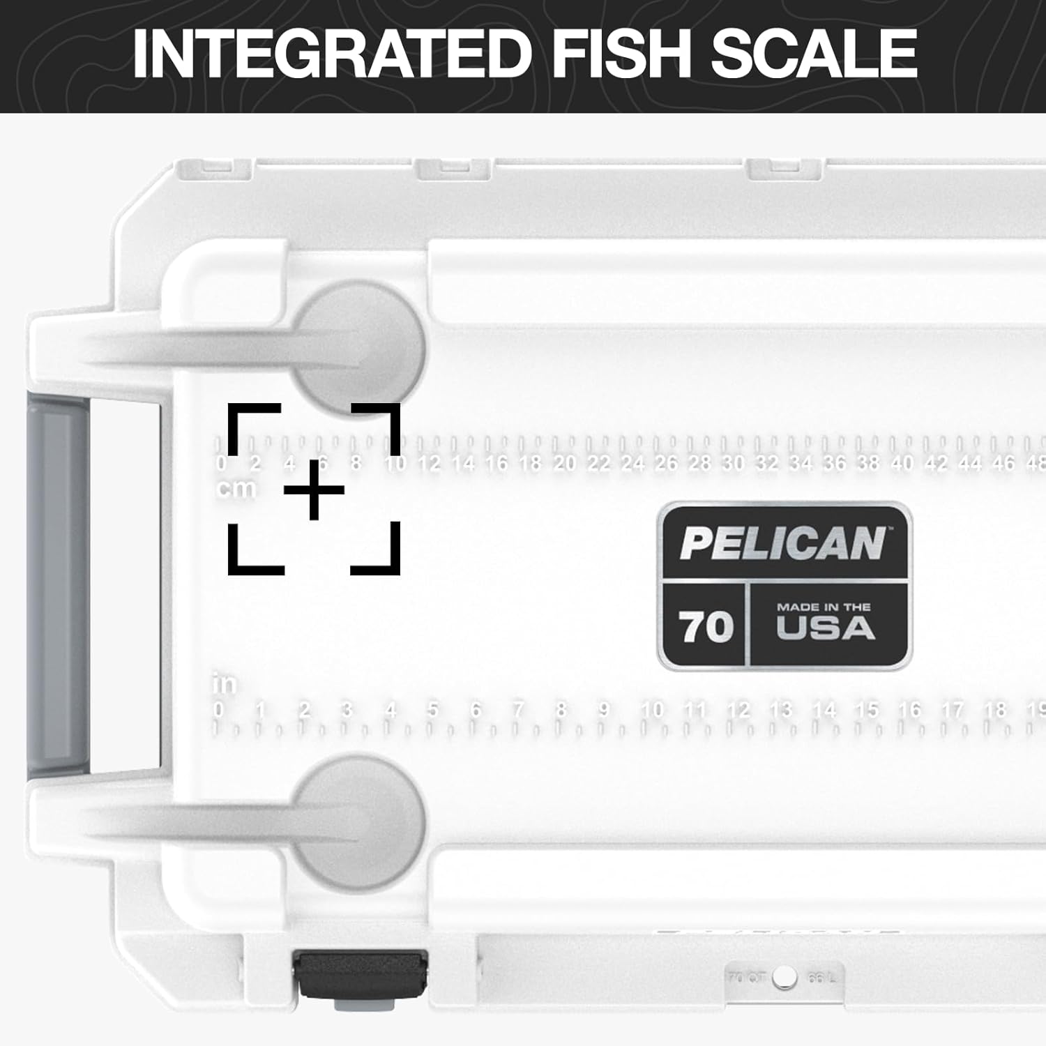 Pelican 70 Quart Elite Cooler, White/Gray