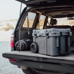 Pelican 65QT Elite Wheeled Cooler, Dark Grey/Black