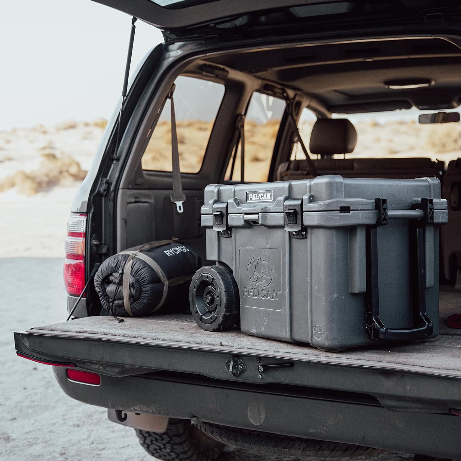 Pelican 65QT Elite Wheeled Cooler, White