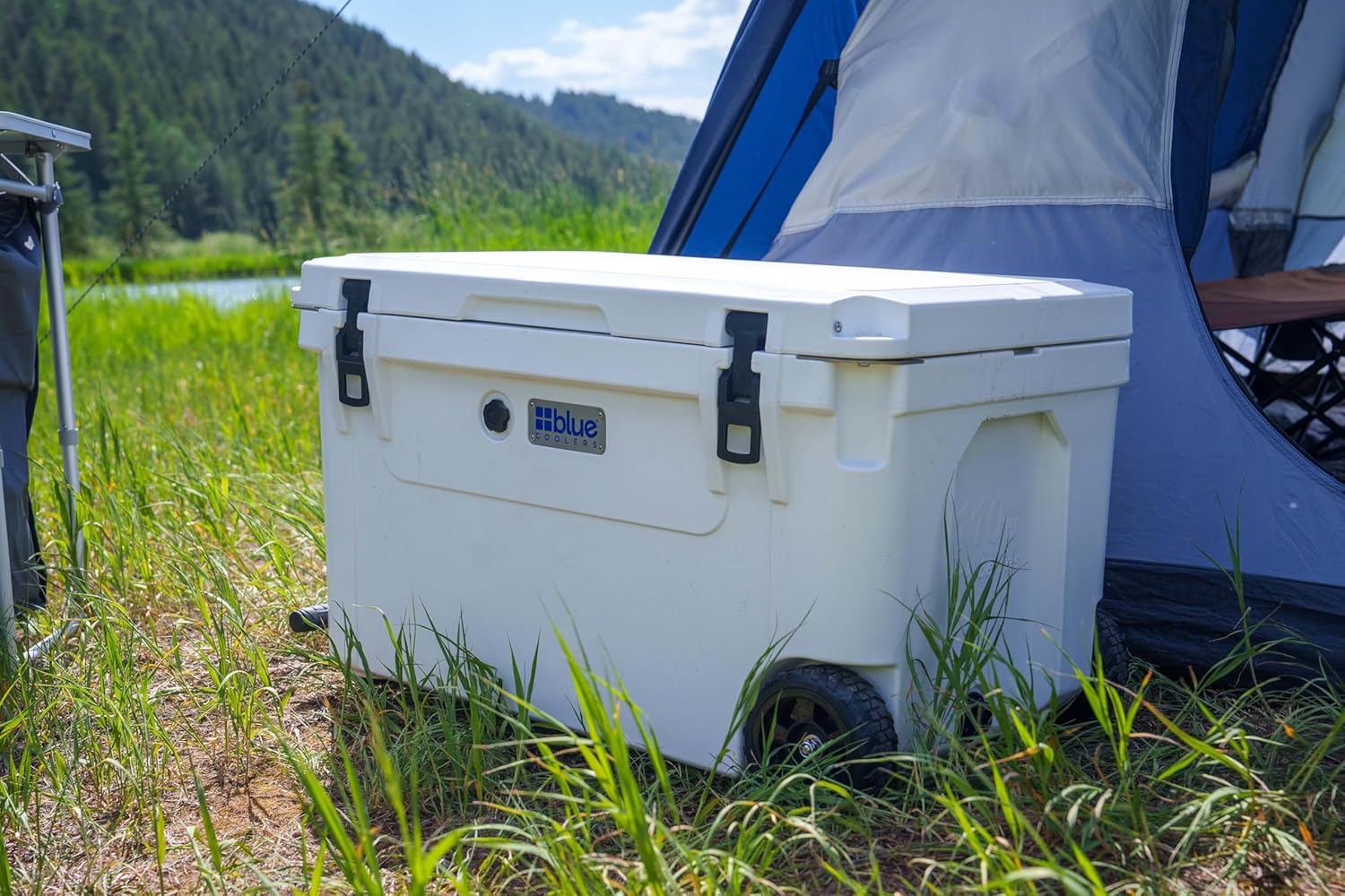 Blue Coolers Ark Series 100-110 Quarts, Roto-Molded Ice Cooler | Large Ice Chest Holds Ice up to 10 Days | Charcoal Gray
