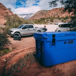 Blue Coolers Ark Series 100-110 Quarts, Roto-Molded Ice Cooler | Large Ice Chest Holds Ice up to 10 Days | Charcoal Gray