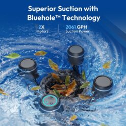 BuVortex V5 Robotic Surface Skimmer, Pool Cleaner with Powerful Suction, Dual Motor, 5L Filter for Pools up to 538 Sq.Ft