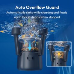 BuVortex V5 Robotic Surface Skimmer, Pool Cleaner with Powerful Suction, Dual Motor, 5L Filter for Pools up to 538 Sq.Ft