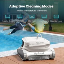Hydro 4 Corded Robotic Pool Cleaner, Pool Vacuum for Inground Aboveground Pools, 4.1L Filter Basket